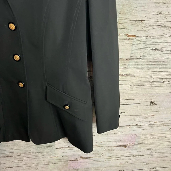 Monki  bright black gold button blazer size 36 - Picture 3 of 10